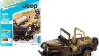 Jeep CJ-5 Mocha Brown Metallic with Golden Eagle Graphics "Classic Gold Collection" Series Limited Edition to 7418 pieces Worldwide 1/64 Diecast Model Car by Johnny Lightning