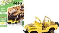 Jeep CJ-5 Sunshine Yellow with Golden Eagle Graphics "Classic Gold Collection" Limited Edition to 7418 pieces Worldwide 1/64 Diecast Model Car by Johnny Lightning