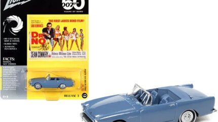 1962 Sunbeam Alpine Convertible Lake Blue James Bond 007 Diecast Model Car by Johnny Lightning 1/64