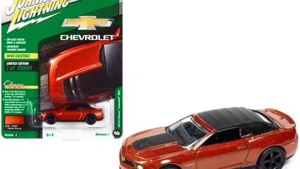 2013 Chevrolet Camaro ZL1 Convertible Diecast 1/64 - Limited Edition Inferno Orange by Johnny Lightning