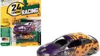 Limited Edition 1998 Honda Civic #72 Diecast Model - Purple Metallic & Leopard Print by Johnny Lightning