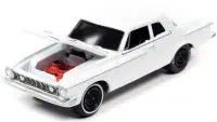 1962 Plymouth Savoy Max Wedge Alpine White 1/64 Diecast Model
