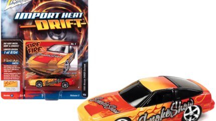 Limited Edition 1990 Nissan 240SX Diecast Model - Custom Golden Yellow with Red Flames by Johnny Lightning