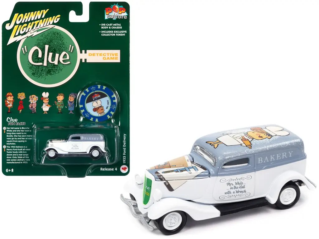 1933 Ford Delivery Van Diecast Model – Vintage Clue Edition by Johnny Lightning