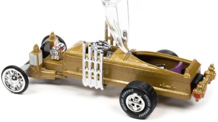 2022 Johnny Lightning 1/64 Diecast Barris Drag-U-La Munsters Trivia Pursuit with Poker Chip & Game Card