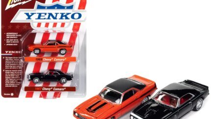 1969 & 1967 Chevrolet Camaro Diecast Set: Hugger Orange & Yenko Series 1/64 by Johnny Lightning