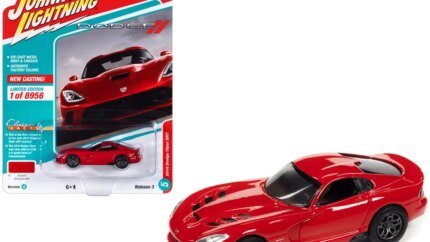 Limited Edition 2014 Dodge Viper SRT Adrenaline Red 1/64 Diecast by Johnny Lightning