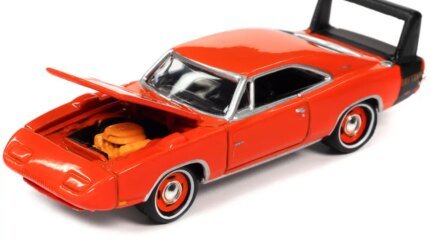 Limited Edition 1969 Dodge Charger Daytona HEMI Orange 1/64 Diecast by Johnny Lightning