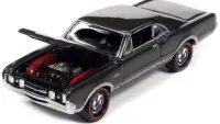 Limited Edition 1967 Oldsmobile 442 W-30 Pewter Gray 1/64 Diecast by Johnny Lightning
