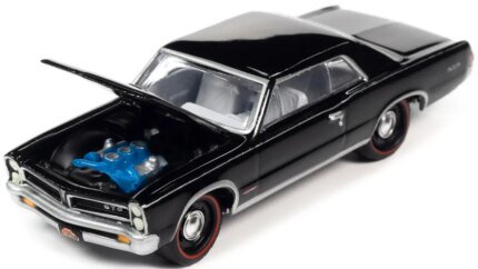 Limited Edition 1965 Pontiac GTO Starlight Black 1/64 Diecast by Johnny Lightning - Muscle Cars USA