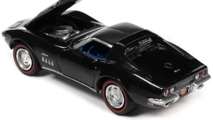 Limited Edition 1969 Chevrolet Corvette 427 Diecast Model - Tuxedo Black, 1/64 Scale by Johnny Lightning