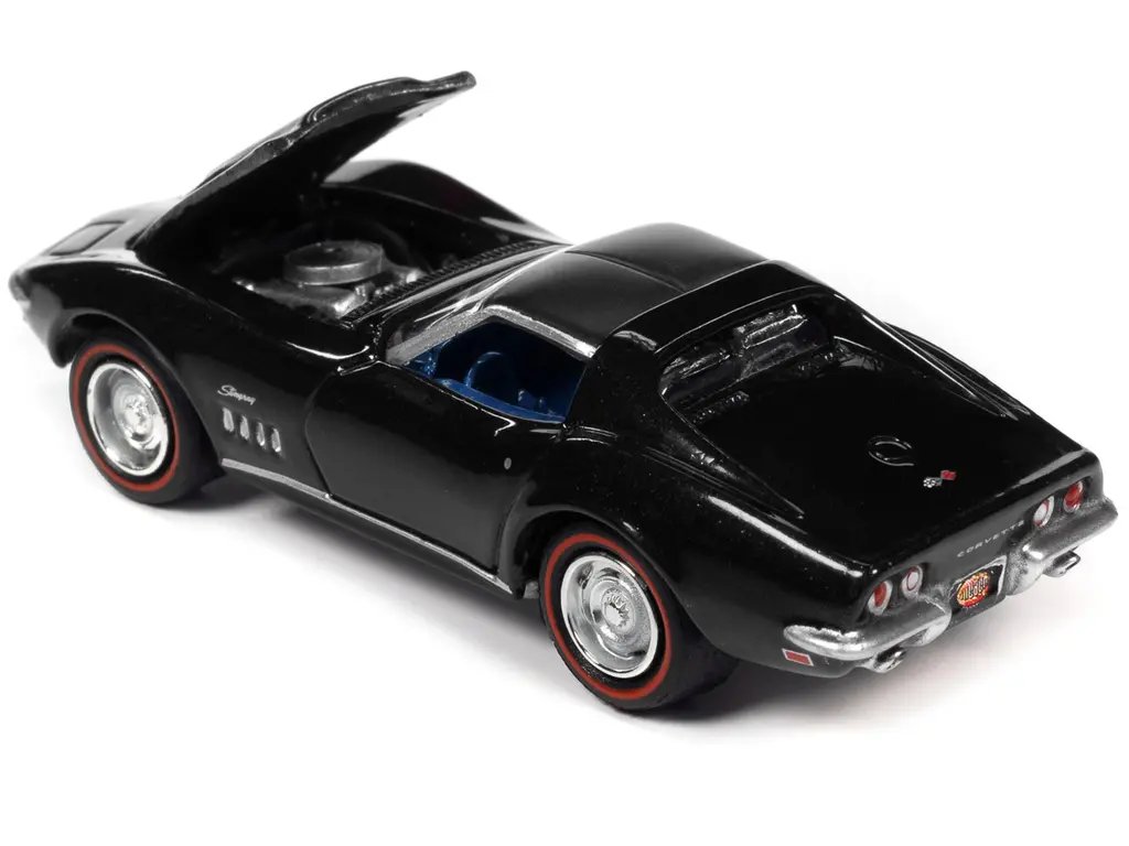 Limited Edition 1969 Chevrolet Corvette 427 Diecast Model – Tuxedo Black, 1/64 Scale by Johnny Lightning
