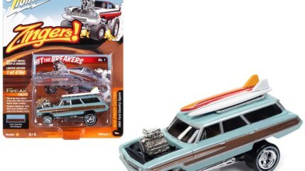 Limited Edition 1964 Ford Country Squire Diecast Model with Surfboard - Johnny Lightning Street Freaks