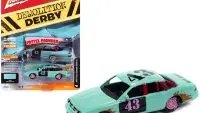 Limited Edition 1997 Ford Crown Victoria #43 Teal Demolition Derby 1/64 Diecast by Johnny Lightning