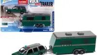 Limited Edition 1997 Chevrolet Tahoe SWAT Diecast Model with Camper Trailer by Johnny Lightning - 1/64 Scale