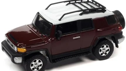 Rare 2010 Toyota FJ Cruiser Brick Red with White Top & Roof Rack - Limited Edition with Camping Trailer