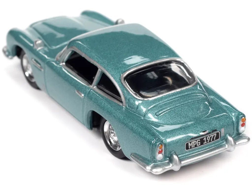 Limited Edition 1966 Aston Martin DB5 RHD Caribbean Pearl Blue 1/64 Diecast by Johnny Lightning