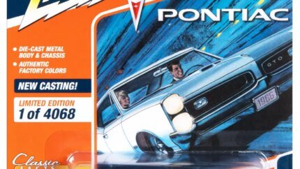 Limited Edition 1966 Pontiac GTO Diecast Model - Barrier Blue Metallic 1/64 by Johnny Lightning
