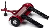 2002 Chevrolet Silverado Pickup Truck - Black Hot Rod Customs with Red Tow Dolly