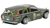 1971 Datsun 510 Wagon RHD Green 1/64 Diecast Model by Kaido House & True Scale Miniatures
