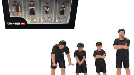 Kaido and Sons 4 Piece Diecast Figure Set for 1/64 Scale Models by True Scale Miniatures