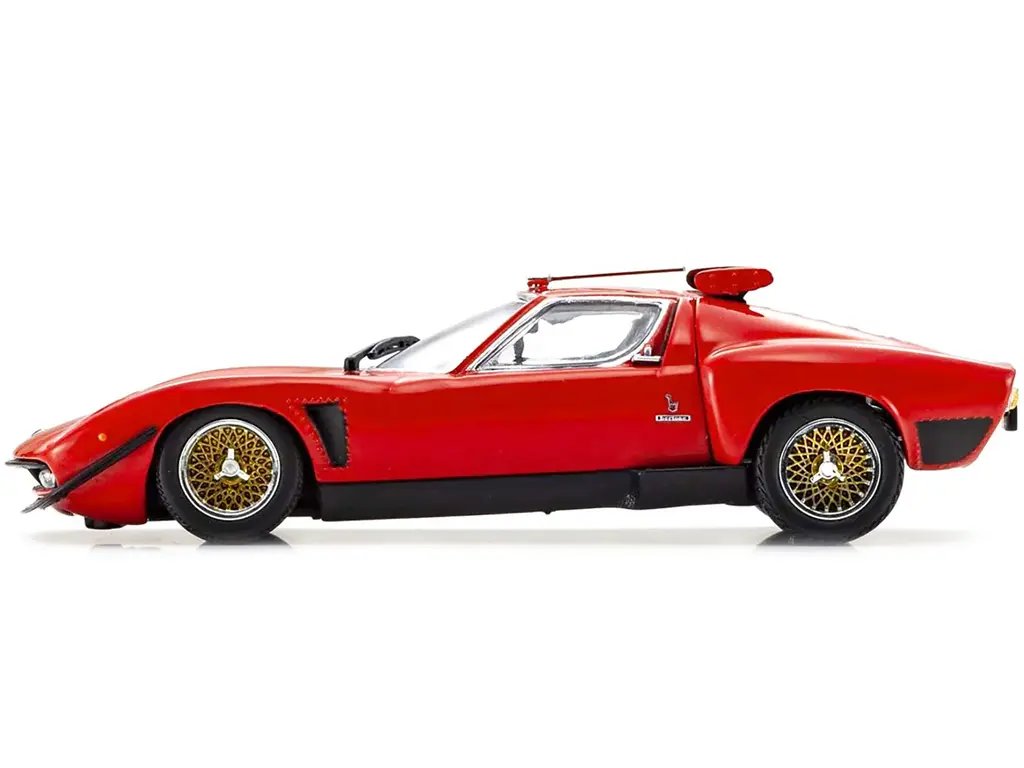 Diecast Model Cars wholesale toys dropshipper drop shipping Lamborghini Miura SVR Red with Black Accents and Gold Wheels 1/43 Kyosho KS03203R drop shipping wholesale drop ship drop shipper dropship dropshipping toys dropshipper diecast drop shipper d Kyosho 1/43 Lamborghini Miura SVR Diecast Model - Red with Black Accents & Gold Wheels