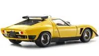 Lamborghini Miura SVR Yellow and Black 1/18 Diecast Model Car by Kyosho
