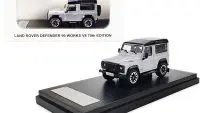 Land Rover Defender 90 Works V8 70th Edition 1/64 Diecast Model - Silver Metallic by LCD Models