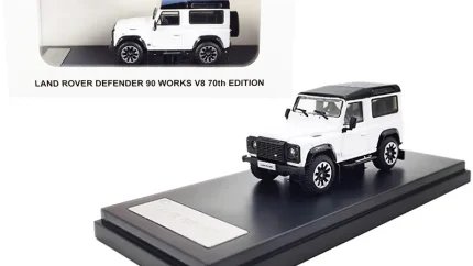 Land Rover Defender 90 Works V8 70th Edition 1/64 Diecast Model Car by LCD Models