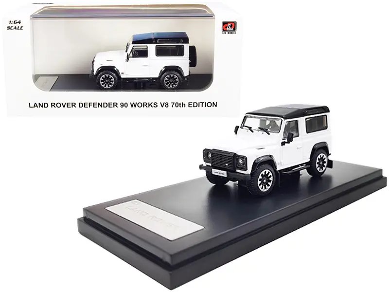 Land Rover Defender 90 Works V8 70th Edition 1/64 Diecast Model Car by LCD Models