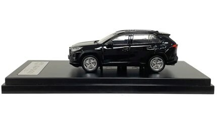 Toyota RAV4 Hybrid Black 1/64 Diecast Model Car by LCD Models - Premium Collectible