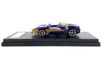 McLaren Elva Gulf Oil 1/64 Diecast Model Car - Dark Blue Metallic with Orange Accents by LCD Models