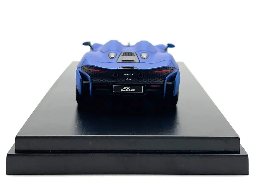 McLaren Elva Convertible Matt Blue Metallic 1/64 Diecast Model Car by LCD Models – Limited Edition Collectible