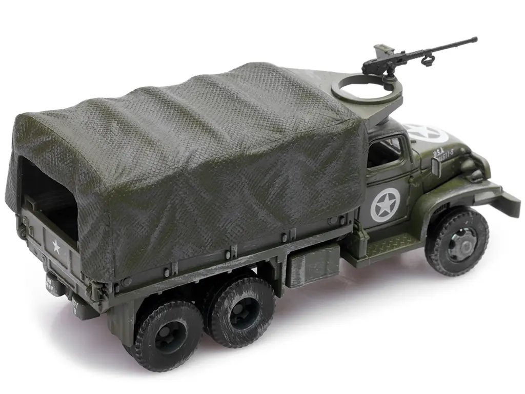 Authentic 1/72 Diecast GMC CCKW 353 WWII US Army Truck with Mounted Gun by Legion 2 Authentic 1/72 Diecast GMC CCKW 353 WWII US Army Truck with Mounted Gun by Legion - Image 2