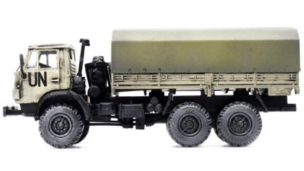 Kamaz 4310 UN Diecast Model 1/72 - Weathered Beige Transport Truck by Legion