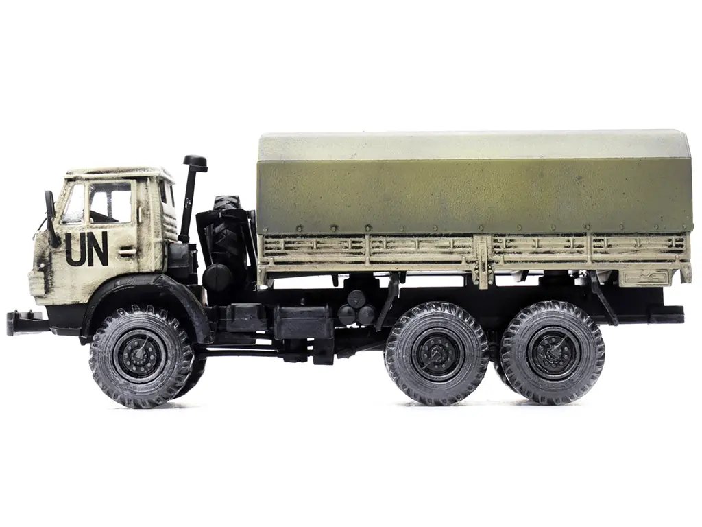 Kamaz 4310 UN Diecast Model 1/72 – Weathered Beige Transport Truck by Legion