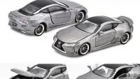 Lexus LC500 LB Works RHD (Right Hand Drive) Silver Metallic with Black Top and Graphics Limited Edition to 1200 pieces 1/64 Diecast Model Car by Era Car