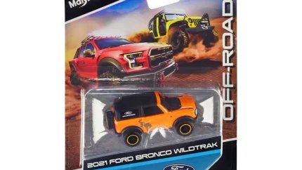 2021 Ford Bronco Wildtrak Orange Metallic 1/64 Diecast Model by Maisto Design