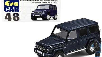 Exclusive Mercedes Benz G63 Midnight Blue 1/64 Diecast Model with Officer Figurine by Era Car