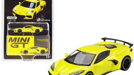 Limited Edition 2020 Chevrolet Corvette Stingray 1/64 Diecast Model - Accelerate Yellow Metallic by True Scale Miniatures