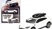 Limited Edition 1/64 Lamborghini Urus Bianco Monocerus Diecast Model with Roof Box by True Scale Miniatures
