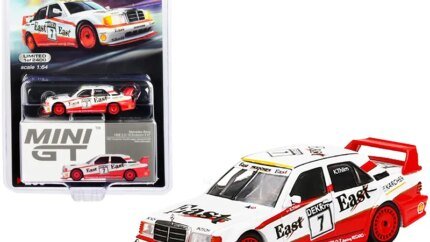Mercedes Benz 190E 2.5-16 Evolution II #7 "East" DTM "Deutsche Tourenwagen Meisterschaft" (1991) Limited Edition to 2400 pieces Worldwide 1/64 Diecast Model Car by True Scale Miniatures