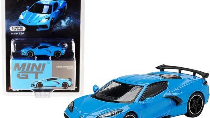 2020 Chevrolet Corvette C8 Stingray Rapid Blue Limited Edition to 3000 pieces Worldwide 1/64 Diecast Model Car by True Scale Miniatures