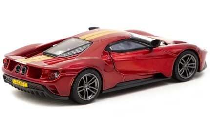 Ford GT Liquid Red Metallic Gold Stripes 1/64 Diecast - Shmee150 Collection by True Scale Miniatures