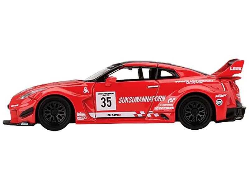 Limited Edition Nissan 35GT-RR LBWK RHD 1/64 Diecast Model Car - Red/Black by True Scale Miniatures 1 Nissan 35GT-RR
