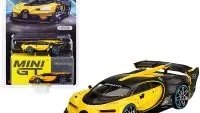 Bugatti Vision Gran Turismo 1/64 Diecast Model Car - Yellow & Carbon Black by True Scale Miniatures