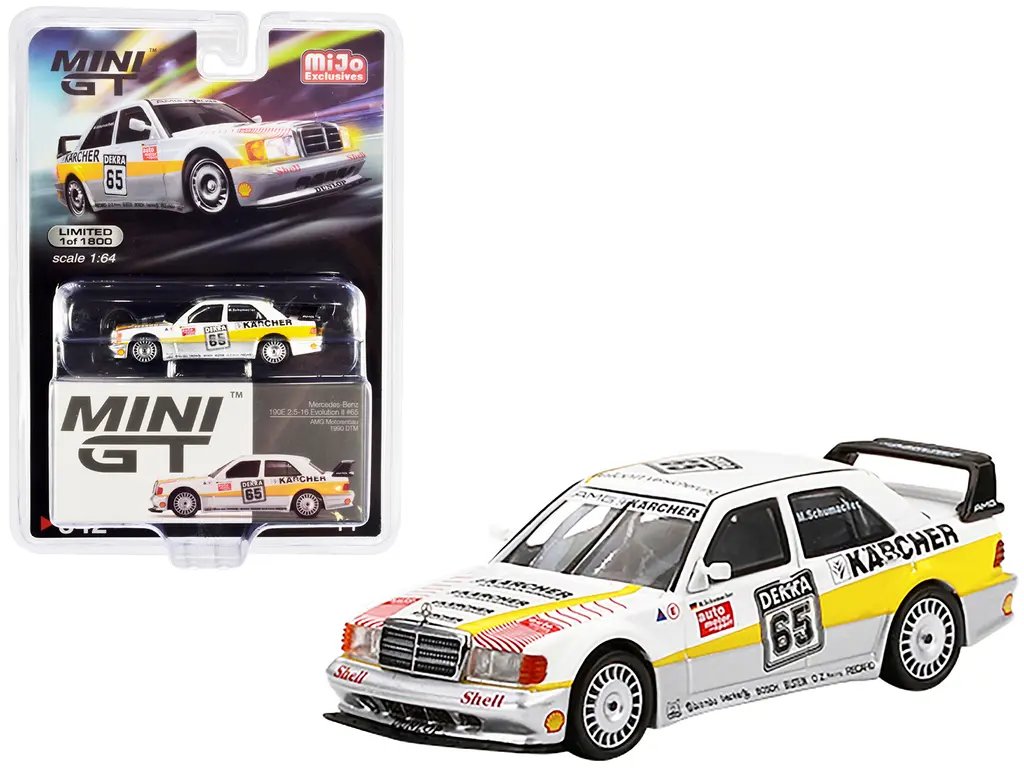 Limited Edition Mercedes-Benz 190E Evo II #65 Michael Schumacher DTM 1/64 Diecast Model by True Scale Miniatures 2 Limited Edition Mercedes-Benz 190E Evo II #65 Michael Schumacher DTM 1/64 Diecast Model by True Scale Miniatures - Image 2