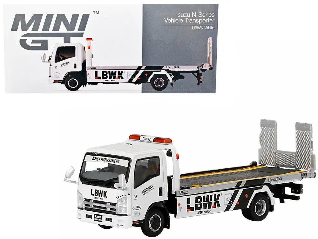 Isuzu N-Series RHD Flatbed 1/64 Diecast Model by True Scale Miniatures – LBWK White
