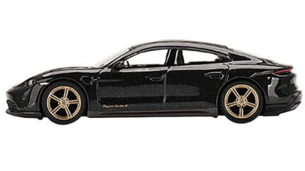 Exclusive Porsche Taycan Turbo S 1/64 Diecast Model - Limited Edition Volcano Gray Metallic