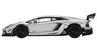 Exclusive 1/64 Lamborghini Aventador LB WORKS Matt Silver Diecast Model - Limited Edition 4800 Worldwide